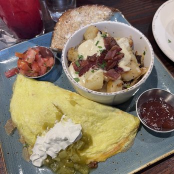 First Watch - Chile chorizo omelette w/ million dollar potatoes - Breakfast & Brunch Near Me - Fort Worth, Texas