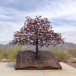 Oro Valley Public Library - Awesome book tree outside of the library.