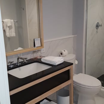 Kimpton Schofield Hotel - Bathroom.   Wish shower pressure was better - Hotels Near Me - Cleveland, Ohio