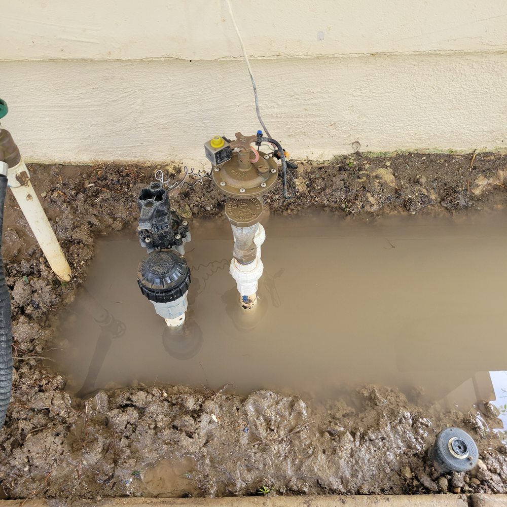 Kyle Taylor Landscape and Irrigation - Broken pipe leading to Irrigation Valves - Landscaping Near Me - Lebec, California Kyle Taylor Landscape and Irrigation - Broken pipe leading to Irrigation Valves - Landscaping Near Me - Lebec, California