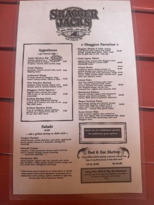 Menu photo 5 Shagger Jacks Oak Island, NC