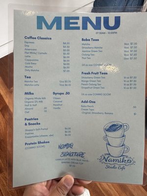 Menu photo 2 Namiko Studio Cafe Los Angeles, CA Menu photo 2 Namiko Studio Cafe Los Angeles, CA