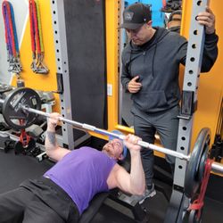 Logic Fitness Studios - Using the handing load on this day to create a new type of challenge and stimulus to the muscles.