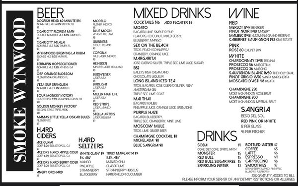 Menu photo 3 Smoke Wynwood Miami, FL Menu photo 3 Smoke Wynwood Miami, FL
