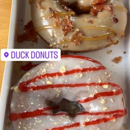 Maple bacon and raspberry tart flavor. Maple bacon and raspberry tart flavor.