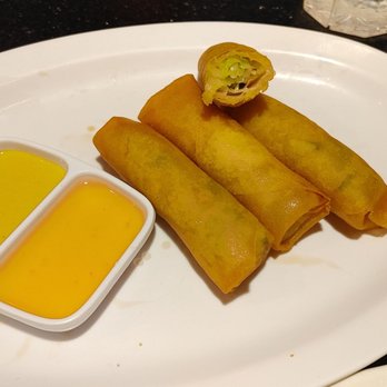 Jade China - Veggie egg rolls with mustard and sweet and sour sauce - Chinese Near Me - Murrieta, California