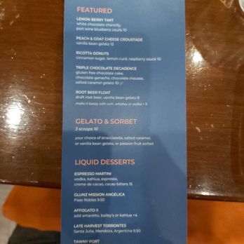 Chef Geoff's West End - Dessert menu - New American Near Me - Washington, DC, District of Columbia