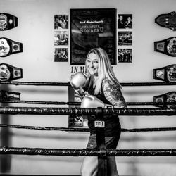 Rondeau's Kickboxing and Fitness - Pro Fighter Christina Rondeau in the ring!