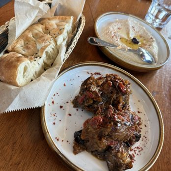 Anatolian Table - Hummus, bread and badimcan - Turkish Near Me - San Francisco, California Anatolian Table - Hummus, bread and badimcan - Turkish Near Me - San Francisco, California