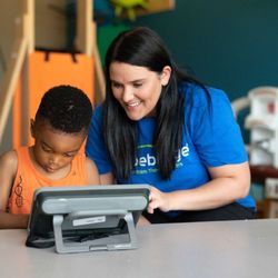 Hopebridge Autism Therapy Center - Therapist nd boy with autism.