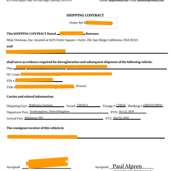 Ship Overseas - The 1 page contract you sign after confirming everything. Note NO TERMS or CONDITIONS or PRICE. - Shipping Centers Near Me - San Diego, California Ship Overseas - The 1 page contract you sign after confirming everything. Note NO TERMS or CONDITIONS or PRICE. - Shipping Centers Near Me - San Diego, California