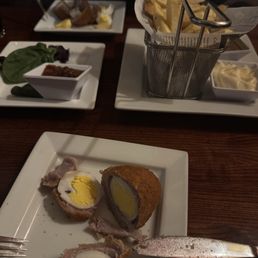 Scotch egg...burger not shown due to hunger. Scotch egg...burger not shown due to hunger.