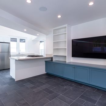 Cedars Builders - Custom Built entertainment center in the ADU in Pasadena - General Contractors Near Me - Los Angeles, California