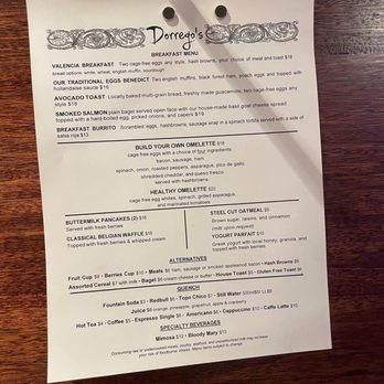 Dorrego's - Breakfast menu. - Argentine Near Me - San Antonio, Texas