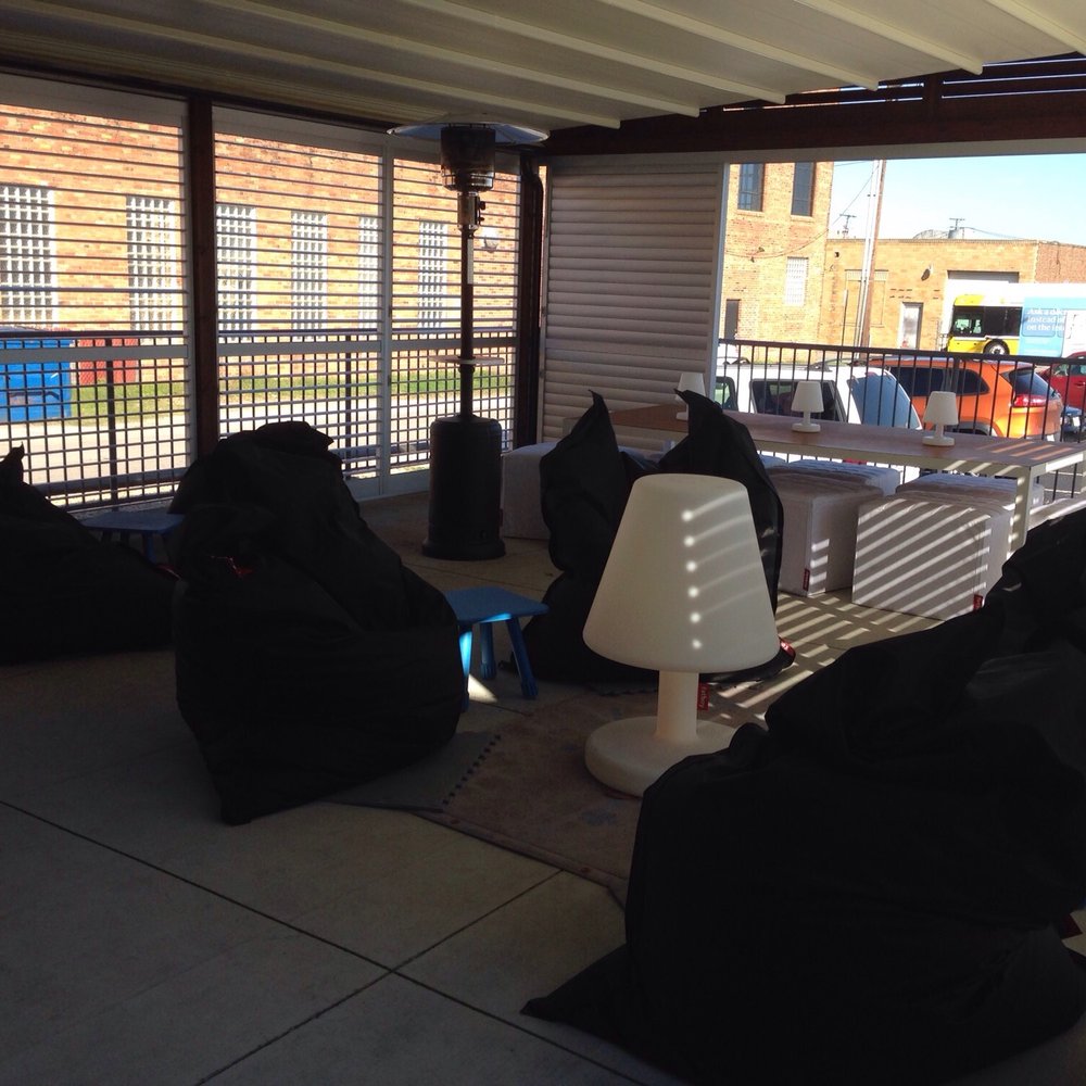 Mokah Coffee & Tea - Patio space with bean bags - Coffee & Tea Near Me - Dallas, Texas Mokah Coffee & Tea - Patio space with bean bags - Coffee & Tea Near Me - Dallas, Texas