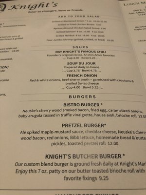 Menu photo 3 Knight's Downtown Ann Arbor Steakhouse Ann Arbor, MI Menu photo 3 Knight's Downtown Ann Arbor Steakhouse Ann Arbor, MI