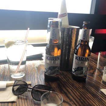 Aka Sushi House - Lychee sake and kirin light beer - Japanese Near Me - Houston, Texas