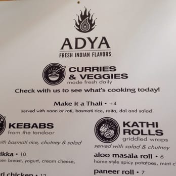 ADYA - Menu - Indian Near Me - Anaheim, California