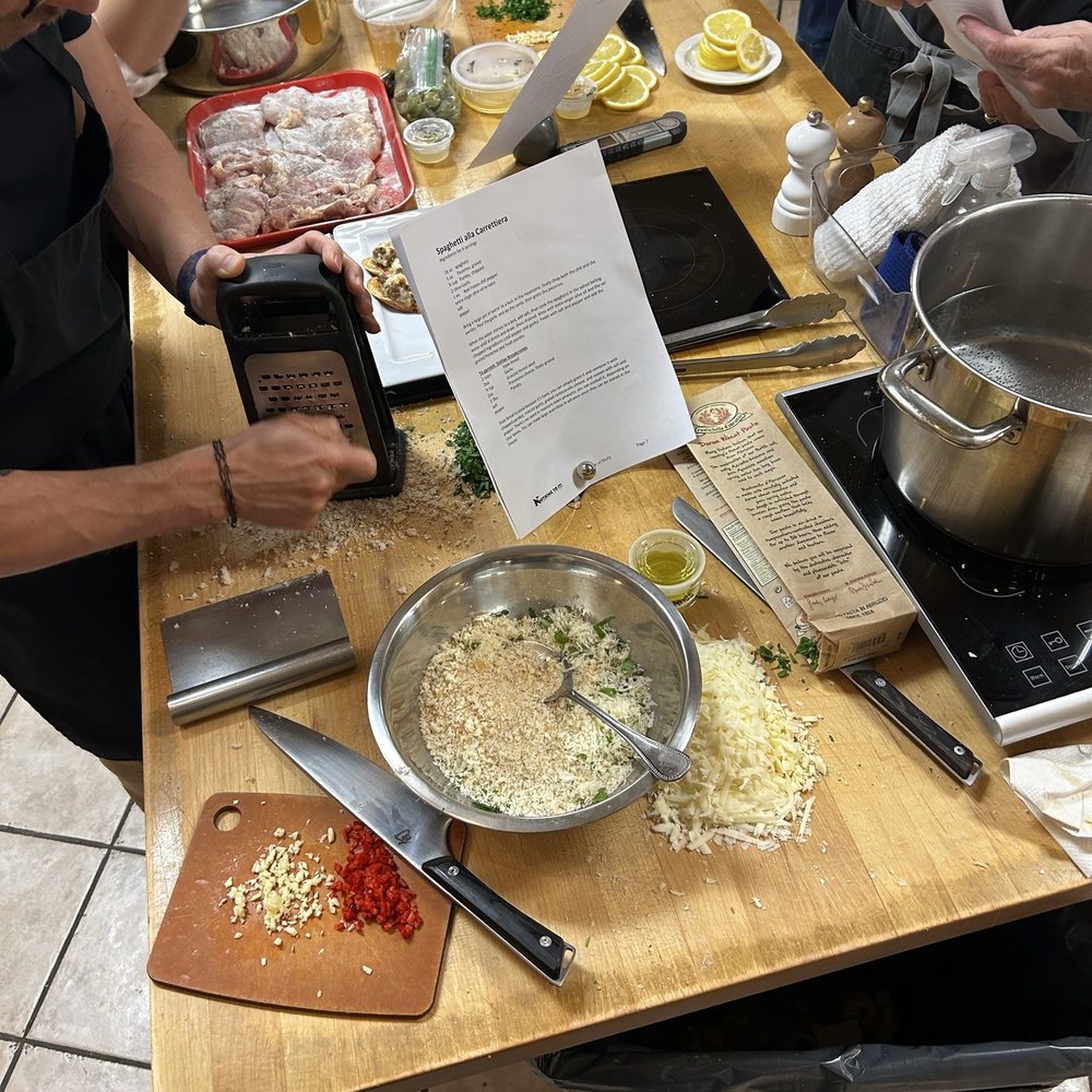 Nothing To It Culinary Center - Cooking the meal in a team of 6 - Cooking Schools Near Me - Reno, Nevada Nothing To It Culinary Center - Cooking the meal in a team of 6 - Cooking Schools Near Me - Reno, Nevada