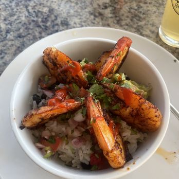 Two Cranes Bistro and Brew - Burrito Bowl with Chipotle Shrimp - Comfort Food Near Me - Albuquerque, New Mexico