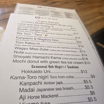 Wa Sushi - Menu - Japanese Near Me - Casselberry, Florida