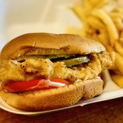 Grover's Fingers & Wings - Moi Fried Chicken Sandwich combo with LTP & fries to go.