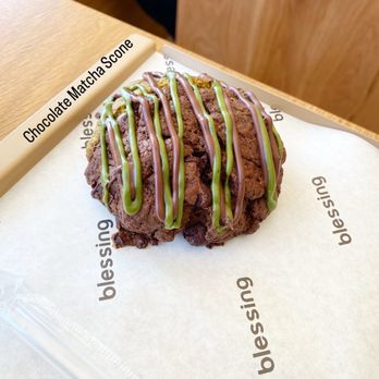 Cafe Blessing - Chocolate matcha scone - Coffee & Tea Near Me - Schaumburg, Illinois