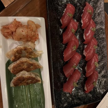 Sushi Roku - American Wagyu Potsticker Gyoza Bluefin Tuna nigiri (Hon-Maguro) by the piece x10 - Sushi Bars Near Me - Austin, Texas