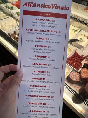 Menu photo 8 All'Antico Vinaio Los Angeles, CA