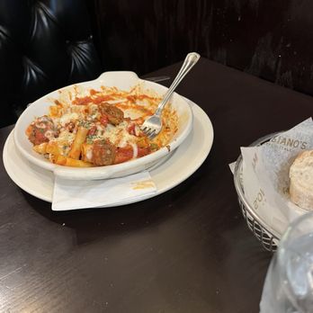 Maggiano's - My husband's leftover baked ziti with sausage!! He liked it a lot!! - Italian Near Me - Overland Park, Kansas