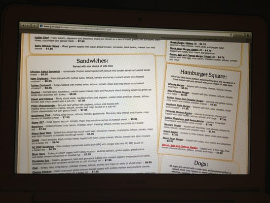 Menu photo 4 Grey's Tavern Greensboro, NC