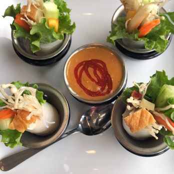 Thai Basil - Spring rolls with peanut dipping sauce - Thai Near Me - Bozeman, Montana
