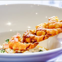 Les Marches - risotto aux gambas....miam !