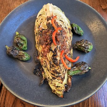 Pomet - Grilled cone cabbage (Ribeye's accompaniment) - New American Near Me - Oakland, California Pomet - Grilled cone cabbage (Ribeye's accompaniment) - New American Near Me - Oakland, California