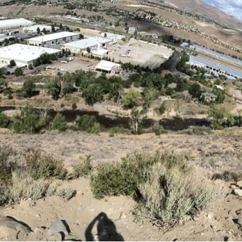 Michael D Thompson Trailhead - Pano looking off the edge. Centered in this pic is the Truckee River and Mayberry park. - Hiking Near Me - Reno, Nevada Michael D Thompson Trailhead - Pano looking off the edge. Centered in this pic is the Truckee River and Mayberry park. - Hiking Near Me - Reno, Nevada