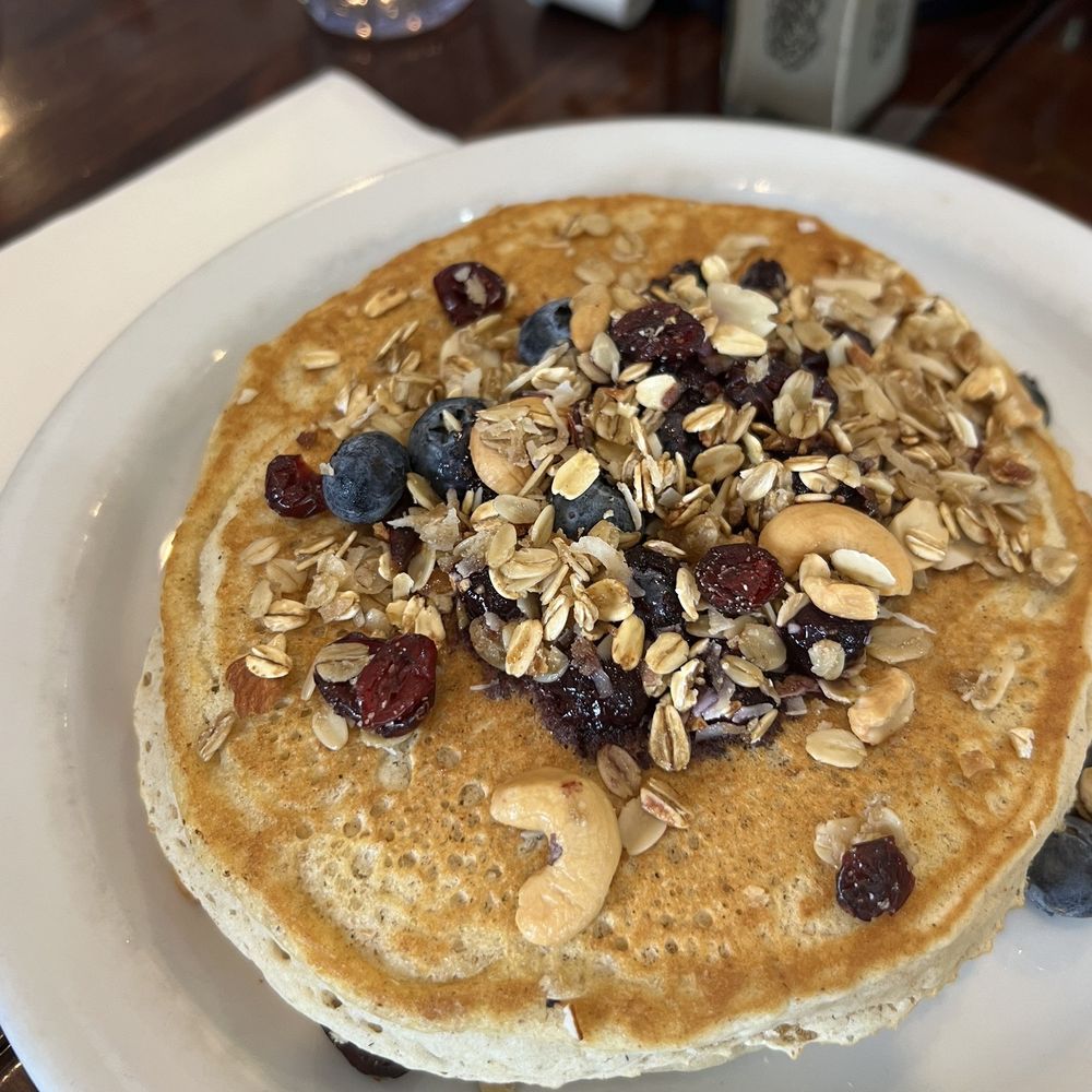 Bacon and Jam - Blueberry Multigrain Pancakes - Breakfast & Brunch Near Me - Chicago, Illinois Bacon and Jam - Blueberry Multigrain Pancakes - Breakfast & Brunch Near Me - Chicago, Illinois