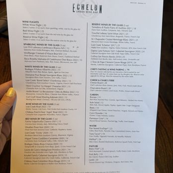 Echelon Wine Bar - Menu March 2024 - Wine Bars Near Me - Richmond, Virginia Echelon Wine Bar - Menu March 2024 - Wine Bars Near Me - Richmond, Virginia