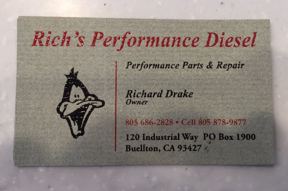 RICH’S PERFORMANCE DIESEL Updated October 2024 15 Reviews 120