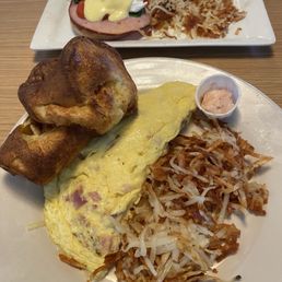 Ham and cheese omelette