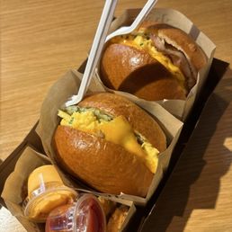 Sausage, Egg & Cheese and Bacon, Egg & Cheese Sausage, Egg & Cheese and Bacon, Egg & Cheese
