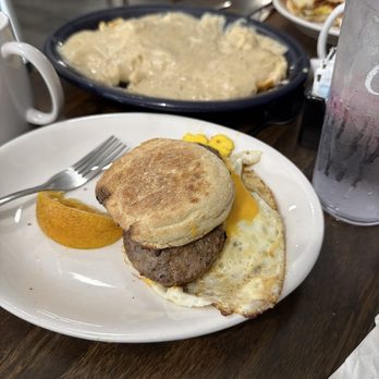 Pony Island Restaurant - ECO muffin and sausage gravy special - Breakfast & Brunch Near Me - Ocracoke, North Carolina Pony Island Restaurant - ECO muffin and sausage gravy special - Breakfast & Brunch Near Me - Ocracoke, North Carolina