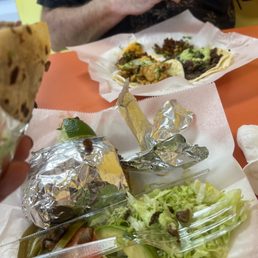 Burrito and tacos