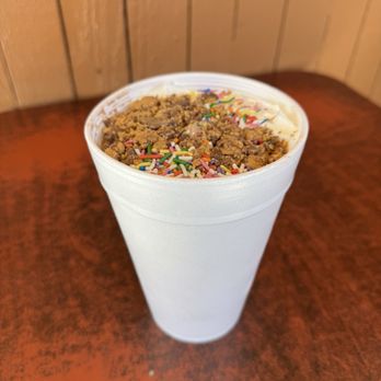 Yogurt Mill - Vanilla & chocolate with sprinkles & Reese's PB cup crumb - Ice Cream & Frozen Yogurt Near Me - El Cajon, California Yogurt Mill - Vanilla & chocolate with sprinkles & Reese's PB cup crumb - Ice Cream & Frozen Yogurt Near Me - El Cajon, California