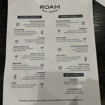 Roam - Menu - American Near Me - Bend, Oregon