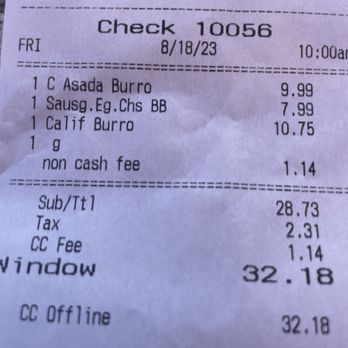 Los Rancheros Taco Shop - Non cash fee $1.14 - Mexican Near Me - Ramona, California Los Rancheros Taco Shop - Non cash fee $1.14 - Mexican Near Me - Ramona, California