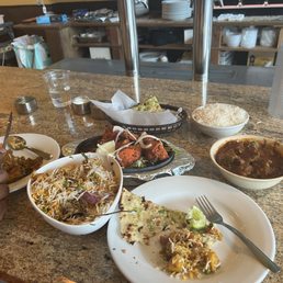 Vegetable Biryani  Chilli Garlic Naan Achari Ghost Tandoori Chicken Kebab