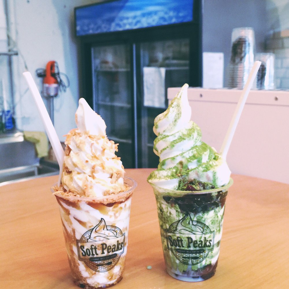 Soft Peaks - Green tea and honey ice cream! - Ice Cream & Frozen Yogurt Near Me - Vancouver, British Columbia Soft Peaks - Green tea and honey ice cream! - Ice Cream & Frozen Yogurt Near Me - Vancouver, British Columbia