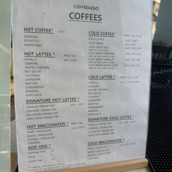 Coffee42go - Menu - Coffee & Tea Near Me - Anaheim, California Coffee42go - Menu - Coffee & Tea Near Me - Anaheim, California