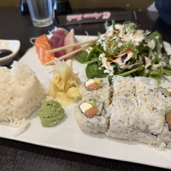 Ayame Sushi - Bento box with mixed sashimi and a Philadelphia roll - Sushi Bars Near Me - Vacaville, California Ayame Sushi - Bento box with mixed sashimi and a Philadelphia roll - Sushi Bars Near Me - Vacaville, California