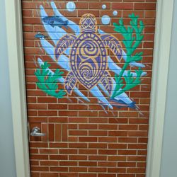 Holistic Touch - Hand painted mural of Nfinite Flow logo